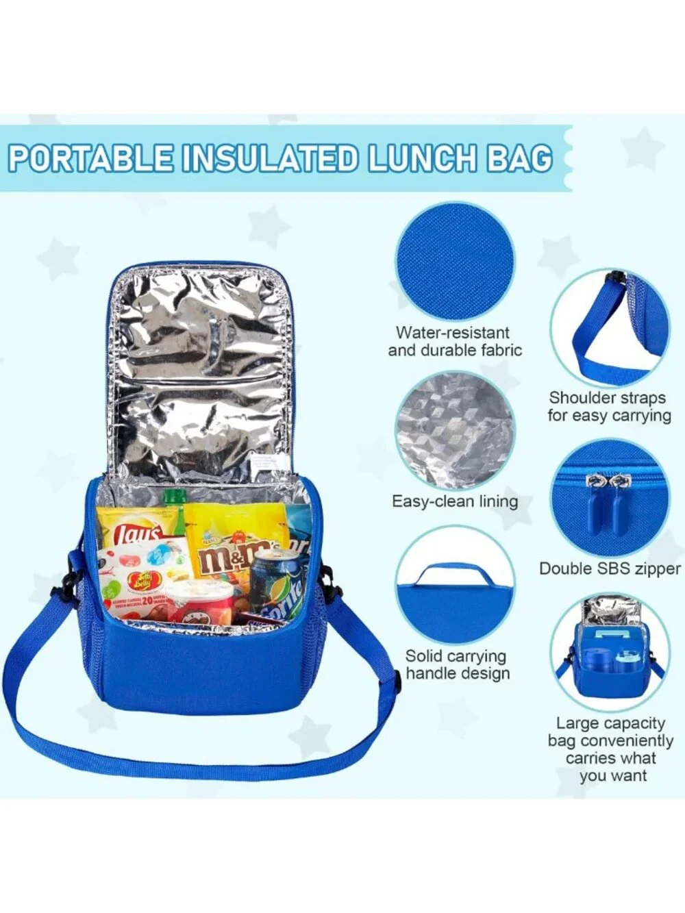 Insulated Bento Lunch Box Set for Kids - 3 Compartment, Leak-Proof, Soup Thermo